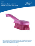 BRUSH,WASHING,STIFF,10",PP/PBT,PINK spec sheet
