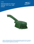 BRUSH,WASHING,STIFF,10",PP/PBT,GREEN spec sheet