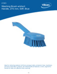BRUSH,WASHING,STIFF,10",PP/PBT,BLUE spec sheet