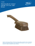 BRUSH,WASHING,STIFF,10",PP/PBT,BROWN spec sheet
