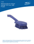 BRUSH,WASHING,STIFF,10",PP/PBT,PURPLE spec sheet