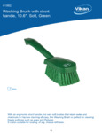 Vikan 41982 10 5/8" Green Washing Brush with Soft Bristles spec sheet