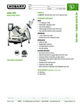Hobart HS6-1PS Specsheet Hobart HS6-1PS Specsheet
