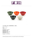 Front of The House DBO154BEP21 Kiln? 42 oz. Vanilla Bean Oval Tall Porcelain Bowl - 4/Case Front of The House DBO154BEP21 Kiln? 42 oz. Vanilla Bean Oval Tall Porcelain Bowl - 4/Case