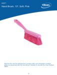 BRUSH,HAND,SOFT,14",PP/PBT,PINK spec sheet