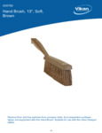 BRUSH,HAND,SOFT,14",PP/PBT,BROWN spec sheet