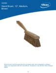 BRUSH,HAND,MEDIUM,14",PP/PBT,BROWN spec sheet