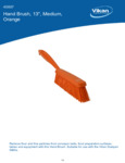 BRUSH,HAND,MEDIUM,14",PP/PBT,ORANGE spec sheet