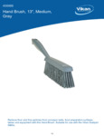 BRUSH,HAND,MEDIUM,14",PP/PBT,GRAY spec sheet