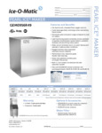 Ice-O-Matic Pearl Ice Maker Specsheet