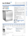 Ice-O-Matic Pearl Ice Maker Specsheet