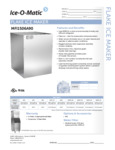 Ice-O-Matic Flake Ice Maker Specsheet