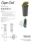 CAPE COD 32IN TALL PLANTER CAPE COD 32IN TALL PLANTER