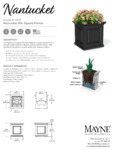 NANTUCKET 20IN SQUARE PLANTER NANTUCKET 20IN SQUARE PLANTER