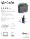 NANTUCKET TROUGH PLANTER - 36X16X24 NANTUCKET TROUGH PLANTER - 36X16X24