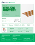 greenprint Natural Agave Sipping Stirrer Specsheet