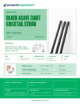 greenprint Black Agave Giant Cocktail Straw Specsheet