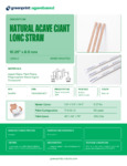 greenprint Natural Agave Giant Long Straw Specsheet