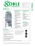 Noble Warewashing I-E Single Rack Low Temperature Door-Type Dish Machine Specsheet Noble Warewashing I-E Single Rack Low Temperature Door-Type Dish Machine Specsheet