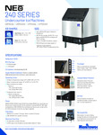 Neo 240 Series Undercounter Ice Machine Spec Sheet Neo 240 Series Undercounter Ice Machine Spec Sheet