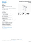 Sloan 2102039 Spec Sheet Sloan 2102039 Spec Sheet