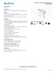 Sloan 2172009 Spec Sheet