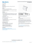 Sloan 2172229 Spec Sheet