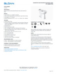 Sloan 2172449 Spec Sheet Sloan 2172449 Spec Sheet