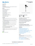 Sloan 3250403 Specsheet