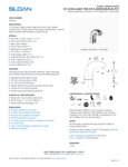 Sloan 3362102 Specsheet