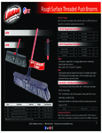 537878 Libman Threaded Rough Push Brooms Spec Sheet 537878 Libman Threaded Rough Push Brooms Spec Sheet