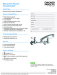FAUCET WALL MT 8"C 8" L-SPOUT LVR 2.2 GPM specsheet