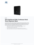 Tork Peakserve® 552538 Black Mini Continuous Paper Towel Dispenser Tork Peakserve® 552538 Black Mini Continuous Paper Towel Dispenser