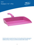 DUST PAN,11.5",PP,PINK spec sheet