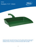 DUST PAN,11.5",PP,GREEN spec sheet