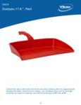 DUST PAN,11.5",PP,RED spec sheet