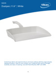 DUST PAN,11.5",PP,WHITE spec sheet DUST PAN,11.5",PP,WHITE spec sheet