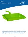 DUST PAN,11.5",PP,LIME spec sheet DUST PAN,11.5",PP,LIME spec sheet
