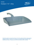 DUST PAN,11.5",PP,GRAY spec sheet DUST PAN,11.5",PP,GRAY spec sheet