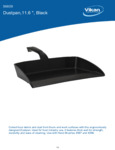 DUST PAN,11.5",PP,BLACK spec sheet