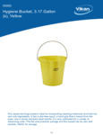 PAIL,3 GAL.,PP/SS,YELLOW spec sheet