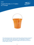 PAIL,3 GAL.,PP/SS,ORANGE spec sheet