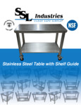SSL Industries Stainless Steel Table with Shelf Specsheet SSL Industries Stainless Steel Table with Shelf Specsheet