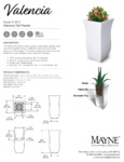 VALENCIA 30IN TALL PLANTER specsheet