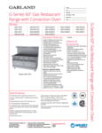 60" G-Series restaurant series spec sheet