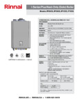 Rinnai I-Series Specsheet