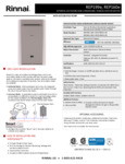Rinnai REP199e & REP160e Specsheet