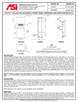 PIATTO™ - FULLY RECESSED AUTO ROLL PAPER TOWEL DISP. & WASTE RECEPTACLE - BATTERY - WHITE PHENOLIC D spec sheet