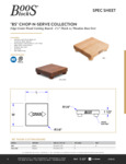 John Boos & Co. B9S Spec Sheet