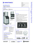 Manitowoc 499RNP0620AA Specsheet Manitowoc 499RNP0620AA Specsheet